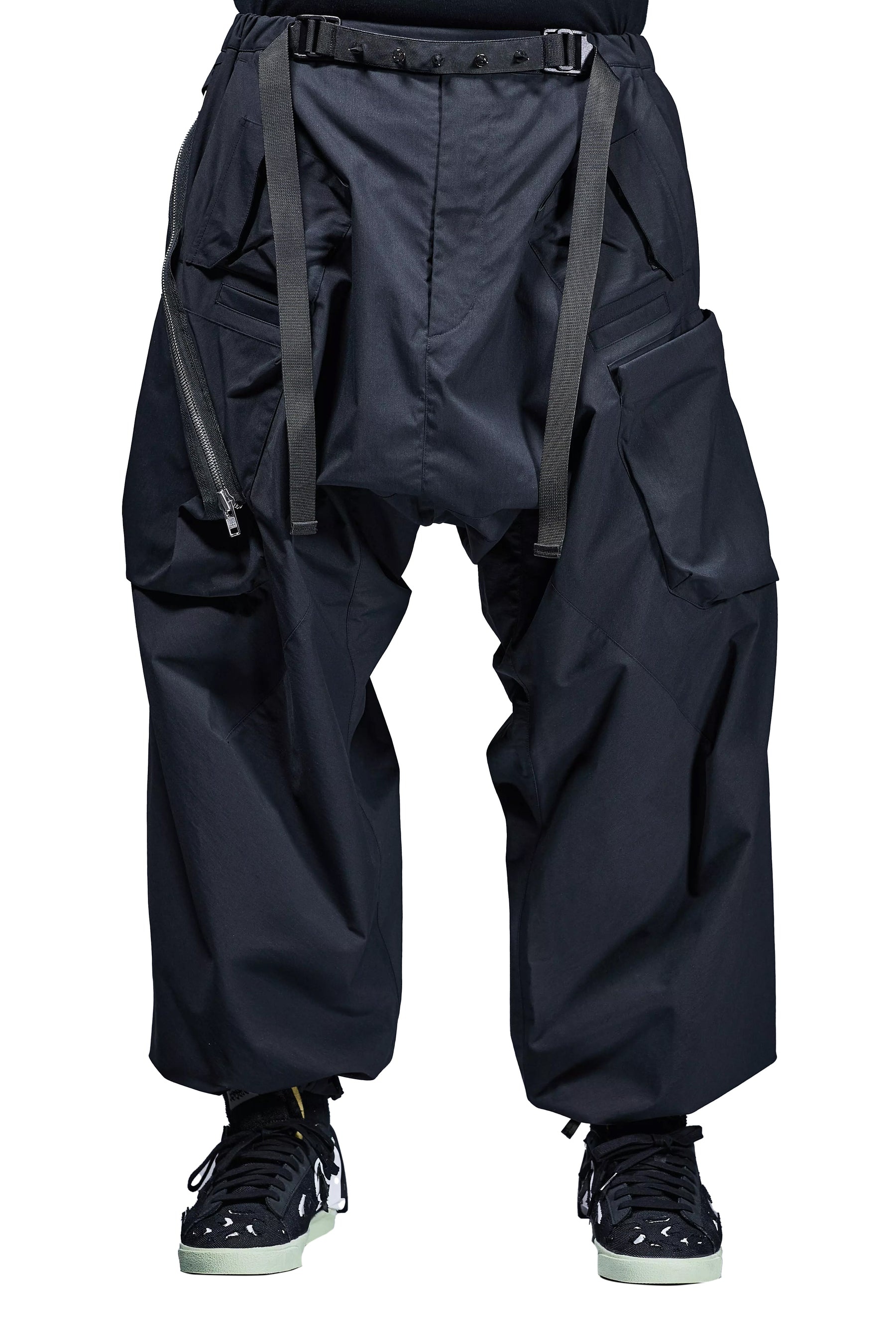 ENCAPSULATED NYLON ULTRAWIDE DRAWCORD CARGO TROUSER GEN. 1 (P30AL-E) / BLK - 8
