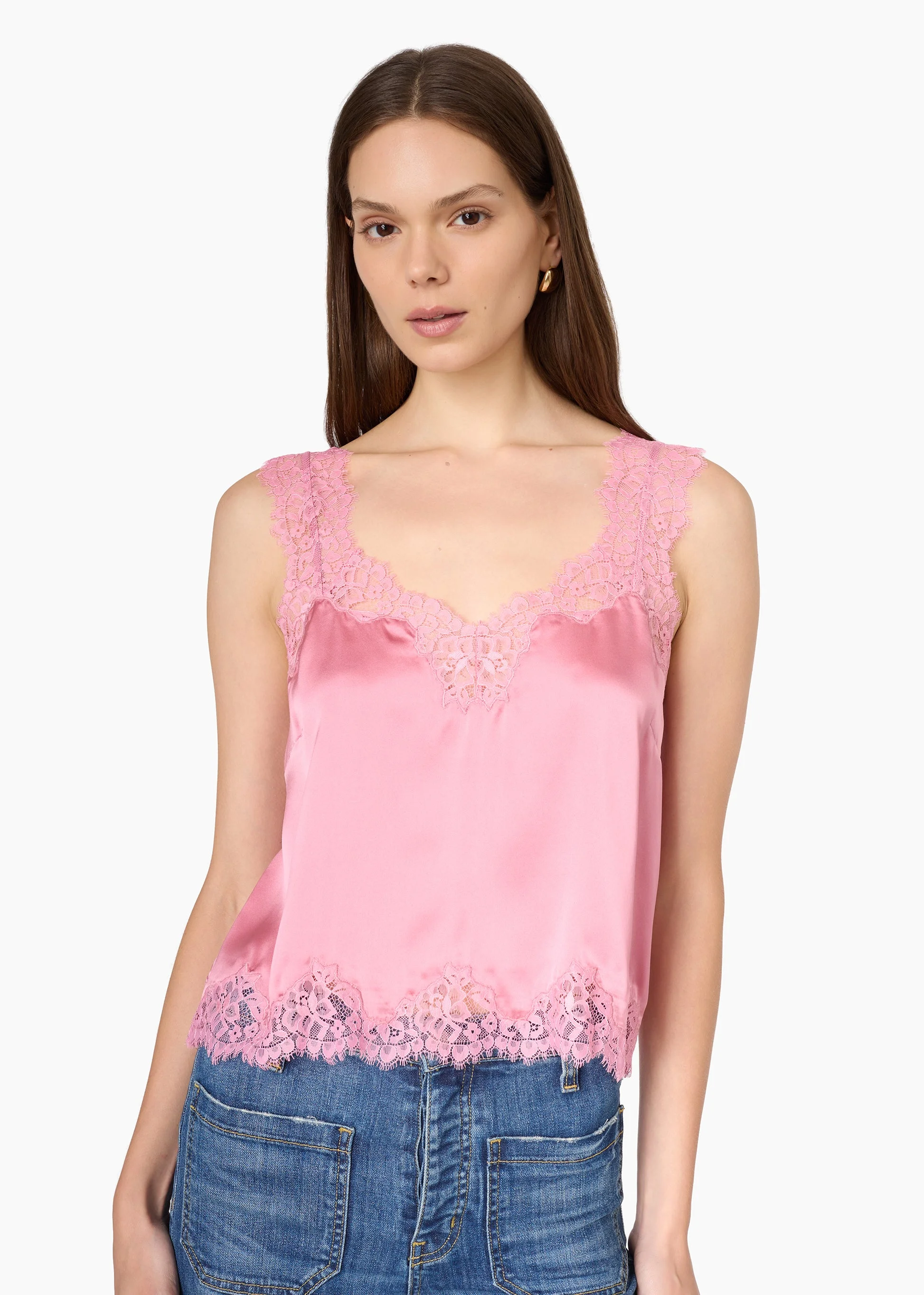 TONY SILK CAMISOLE PINK RIBBON - 1