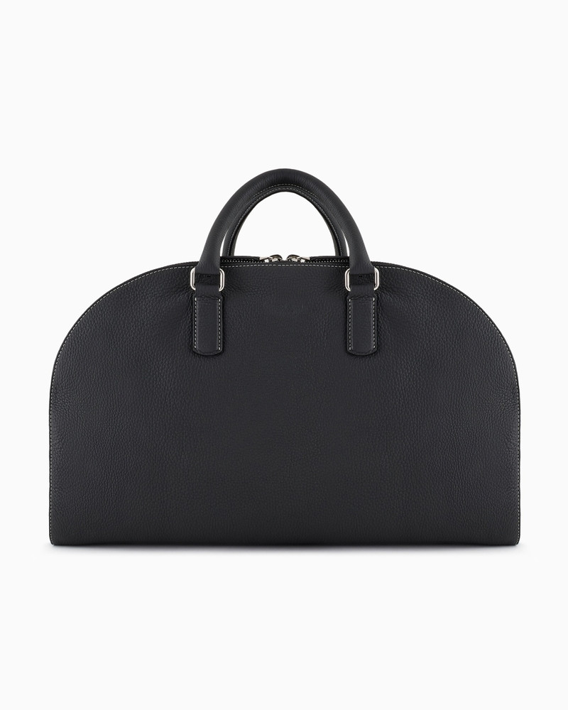 PEBBLED LEATHER DUFFEL BAG 1