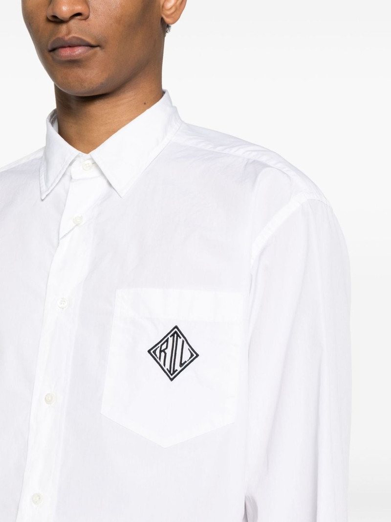 logo-print cotton shirt 5
