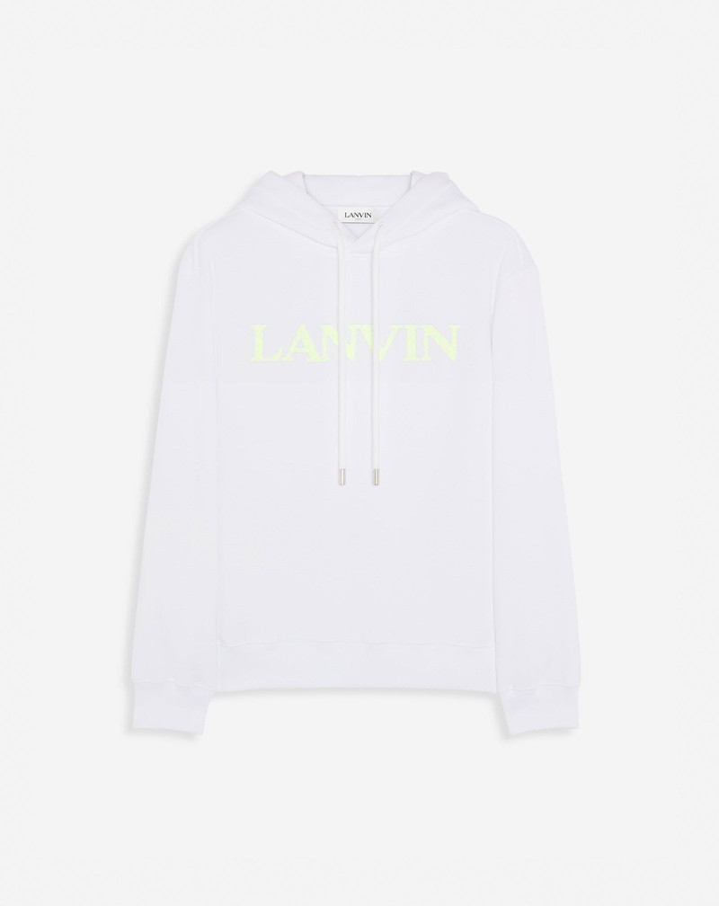 CLASSIC FIT LANVIN CURB HOODY IN COTTON FLEECE - 1