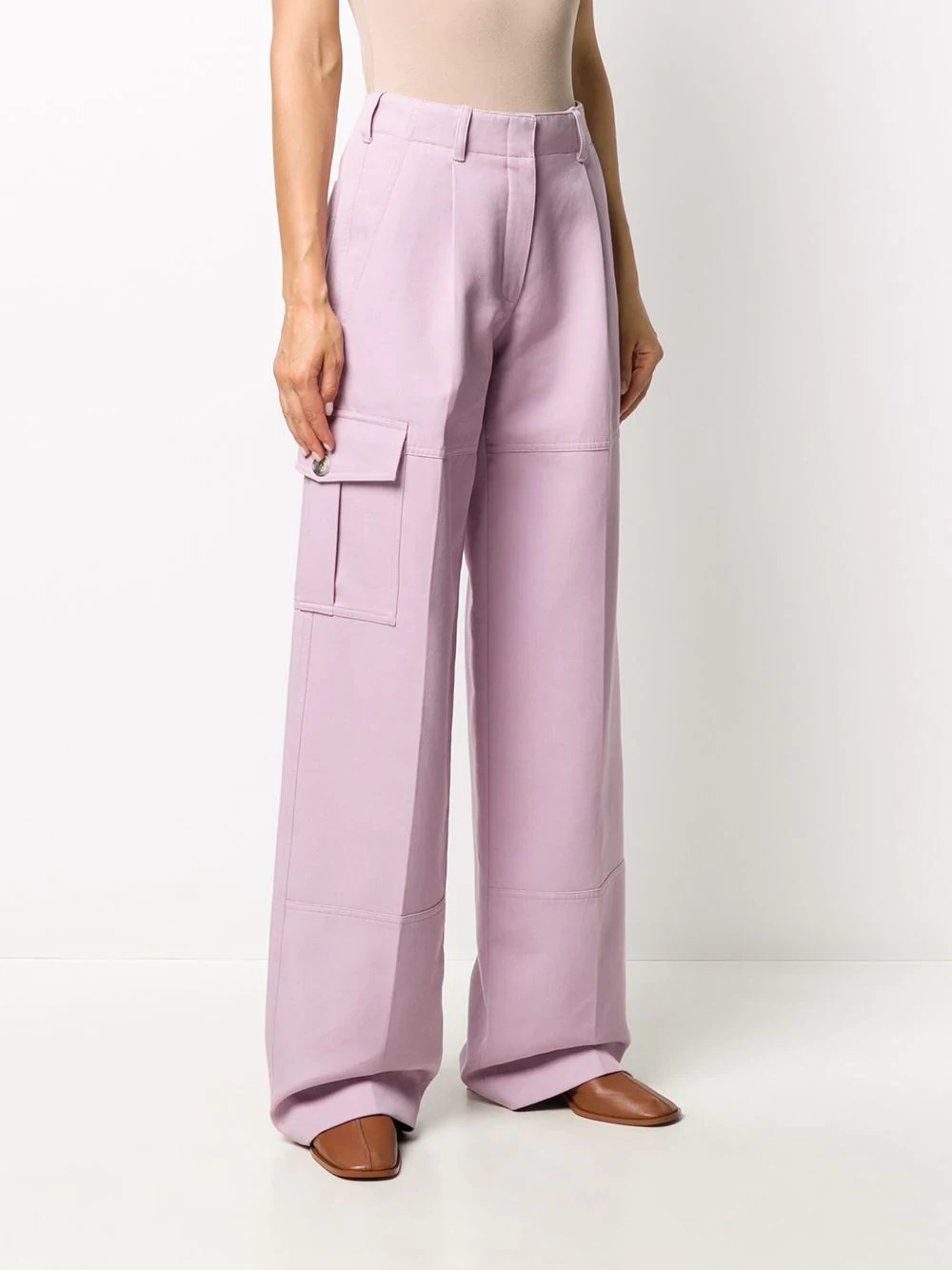 high-waisted wide leg trousers - 3