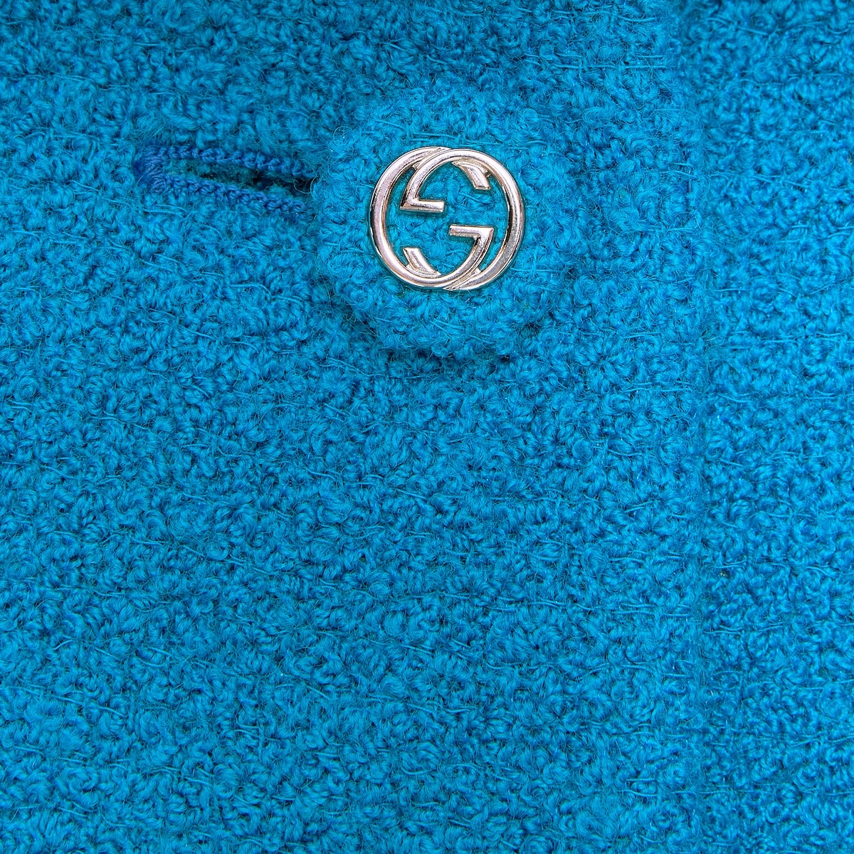 Bouclé wool coat with embroidery - 5