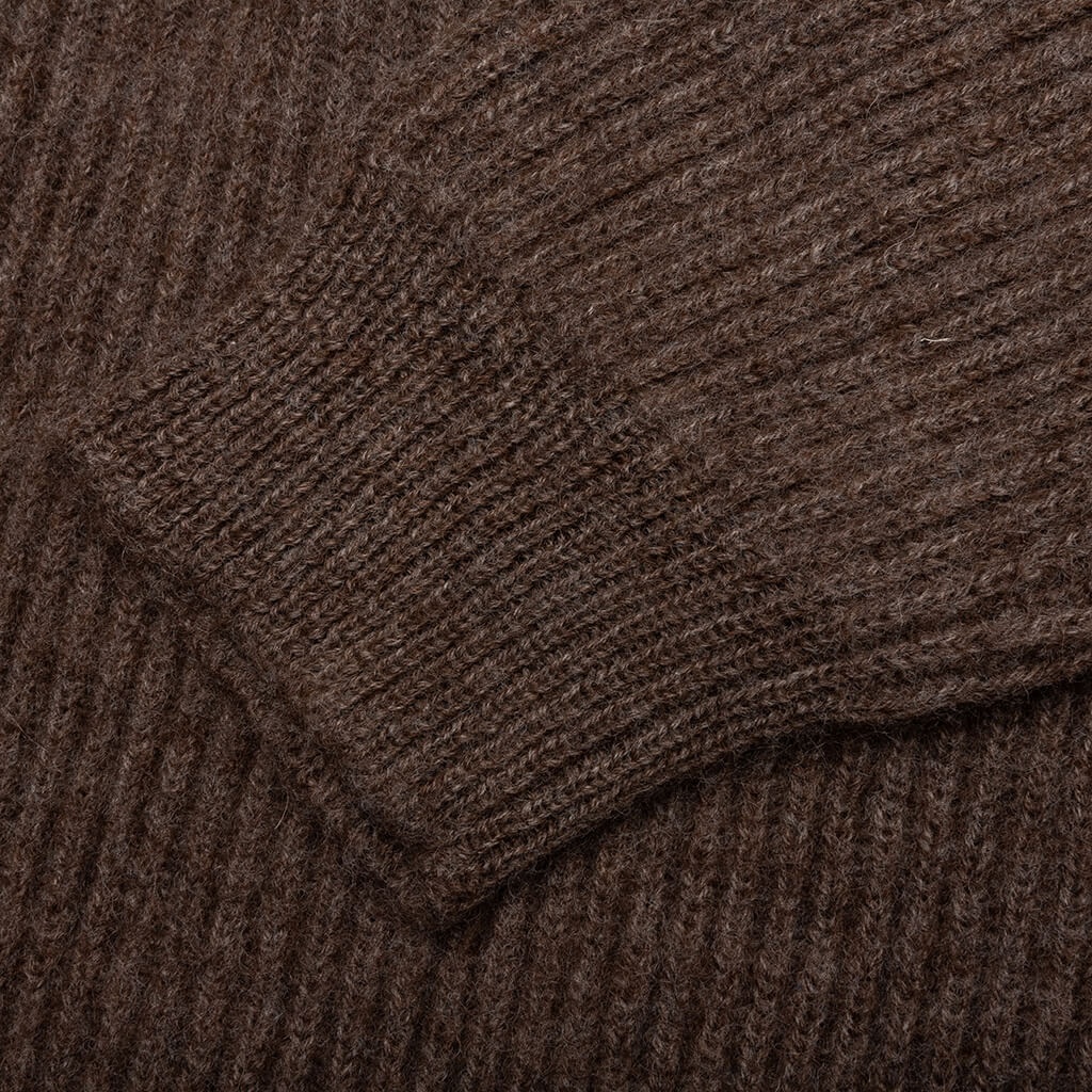 BUTTON-UP LONG-SLEEVED CARDIGAN - WALNUT - 4