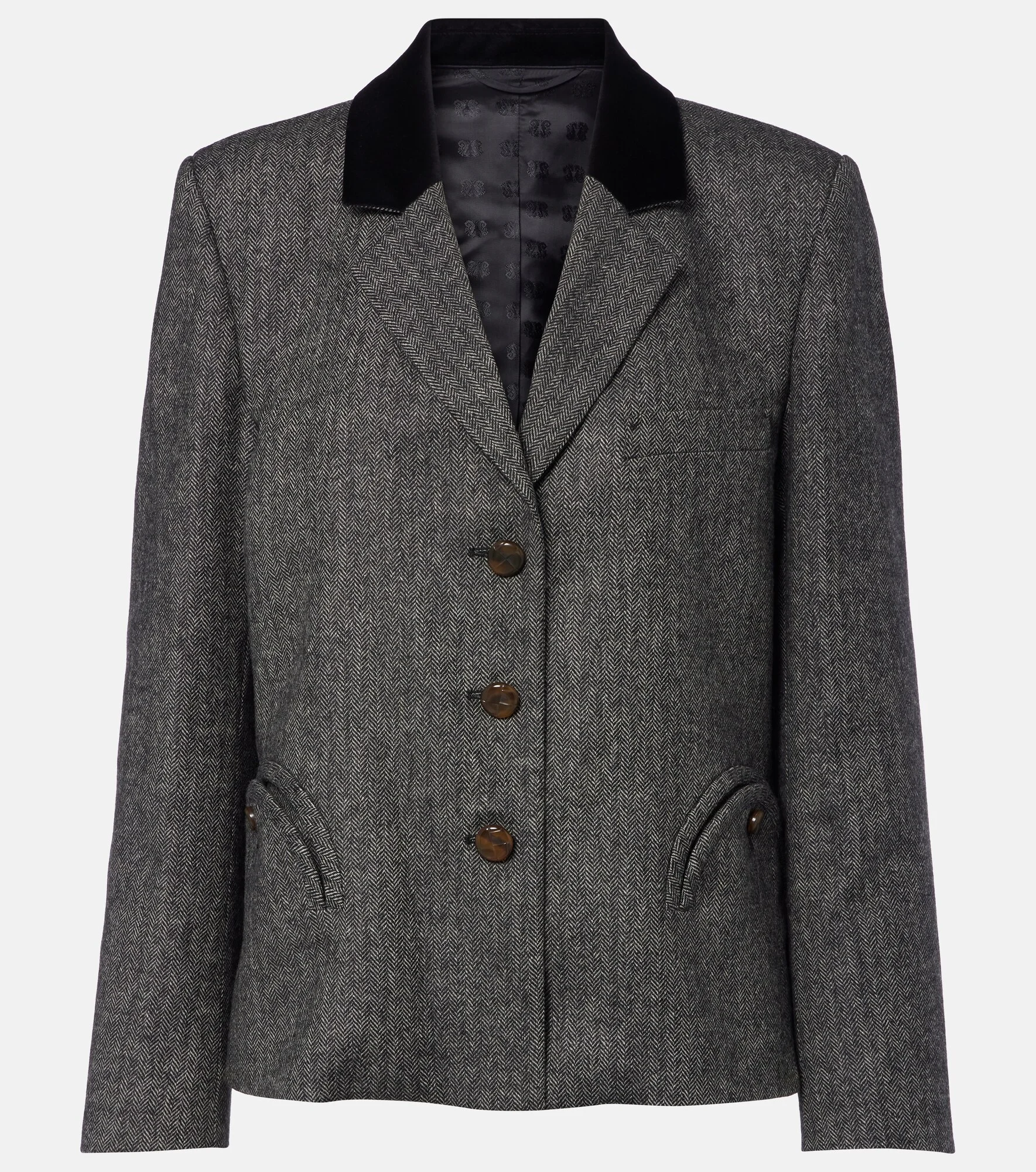 Shelley wool-blend tweed blazer - 1