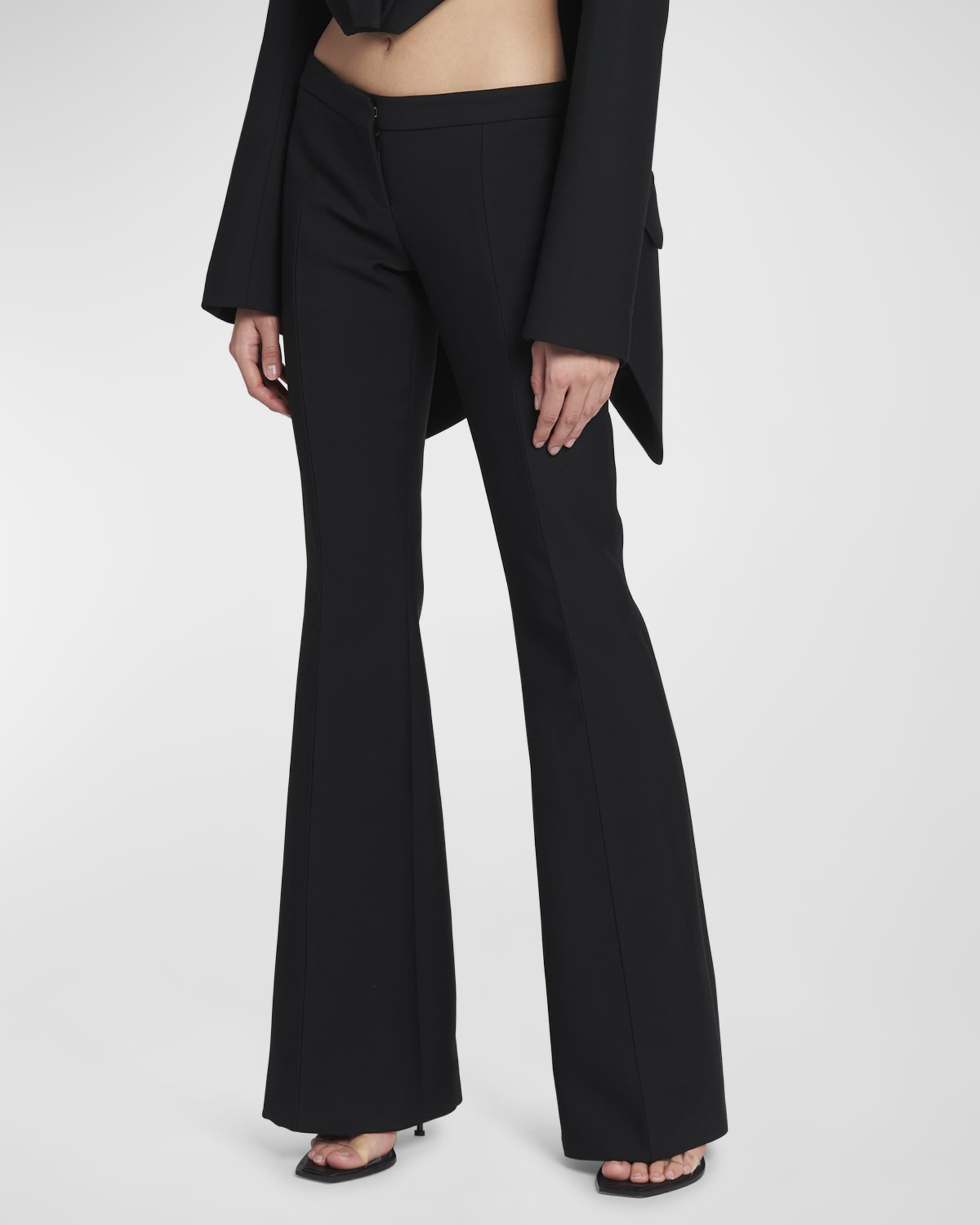 Women's Narrow Bootcut Trousers in Black