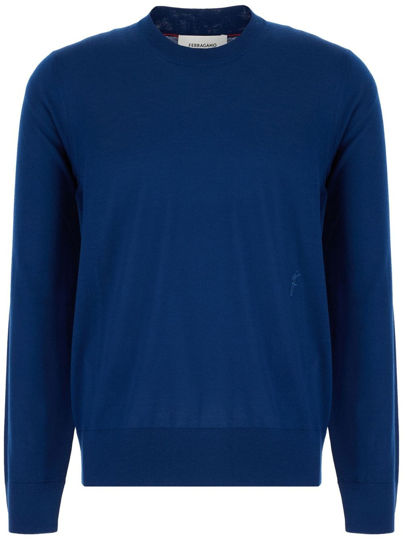 logo-embroidered jumper 1