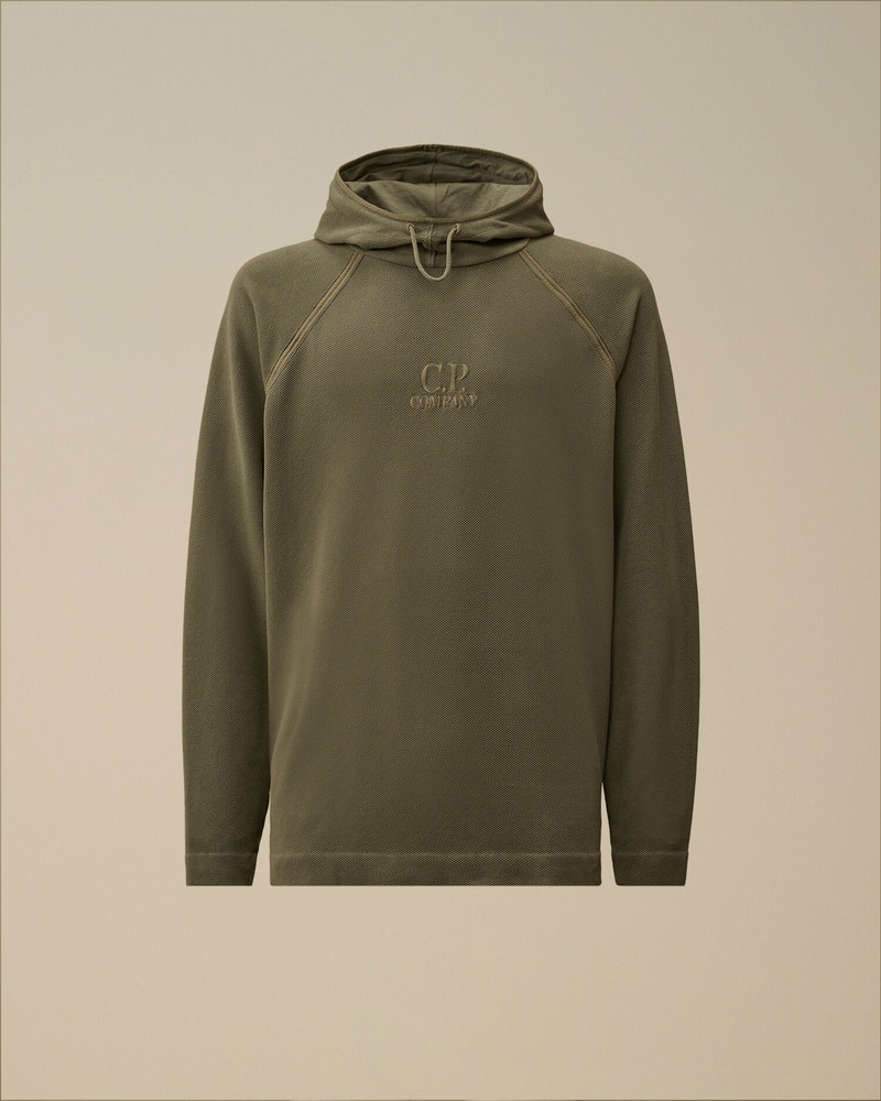 Heavy Piquet Hooded Sweatshirt 1
