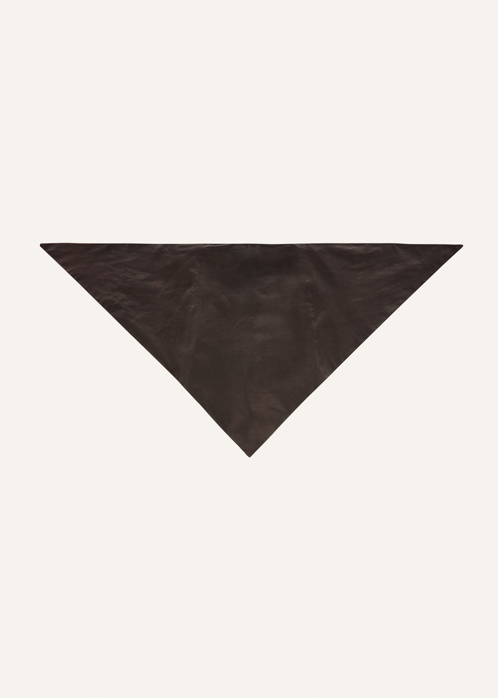 Leather tie scarf in brown - 4