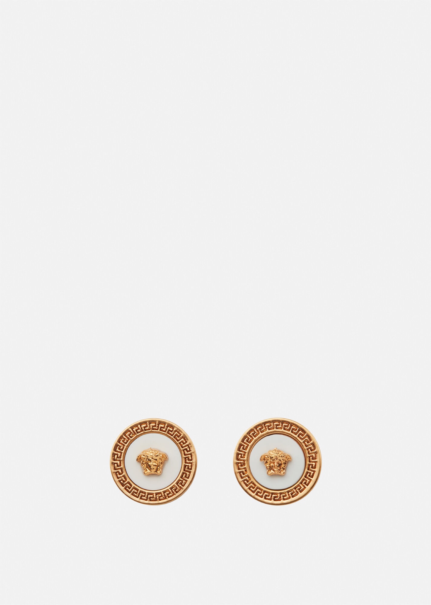 Enamel Medusa Stud Earrings - 1