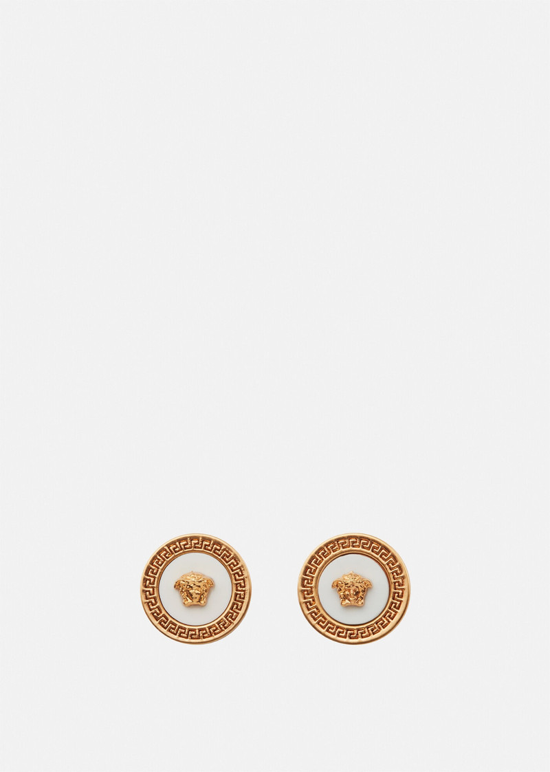 Enamel Medusa Stud Earrings - 1