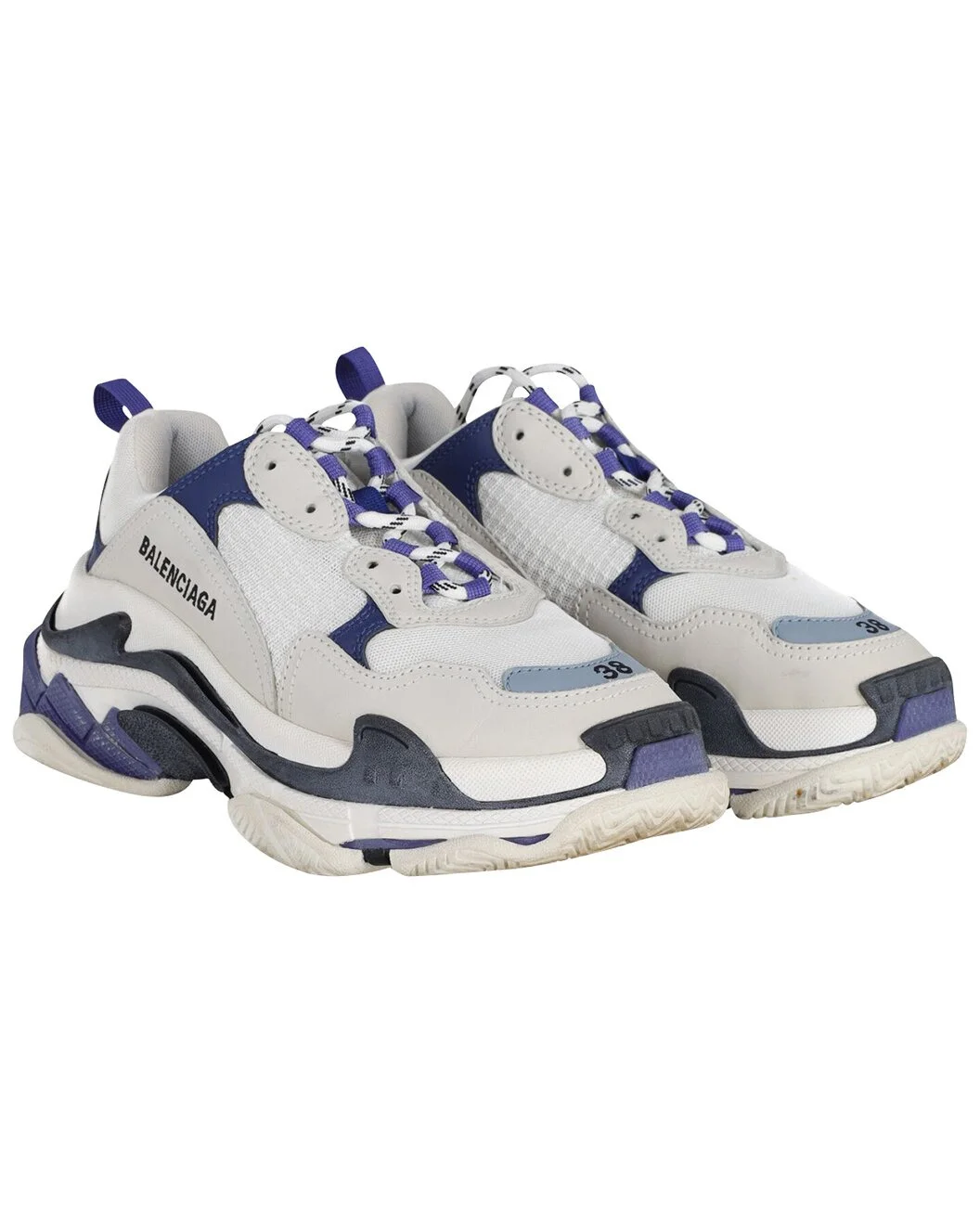 Balenciaga Women's Polyurethane Triple S Sneaker (Authentic Pre-Loved) - 1