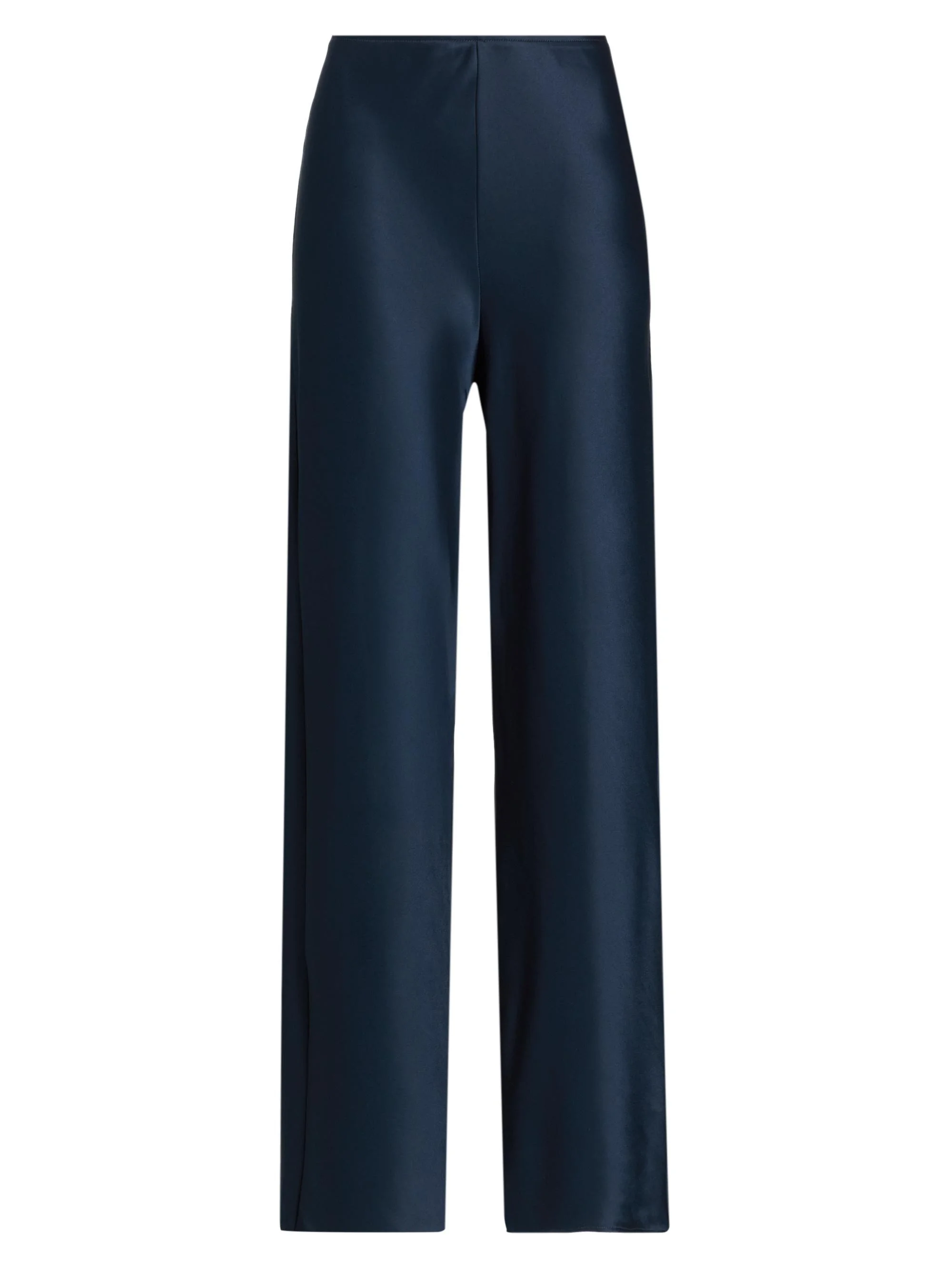 Women's Gale Satin Mid-Rise Bias Pants - Midnight - 1