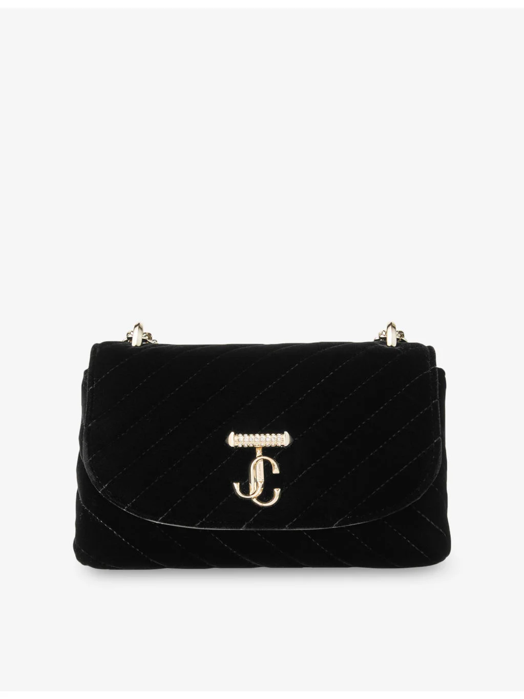 Curve Quilted Velvet Small Crossbody Bag - 1