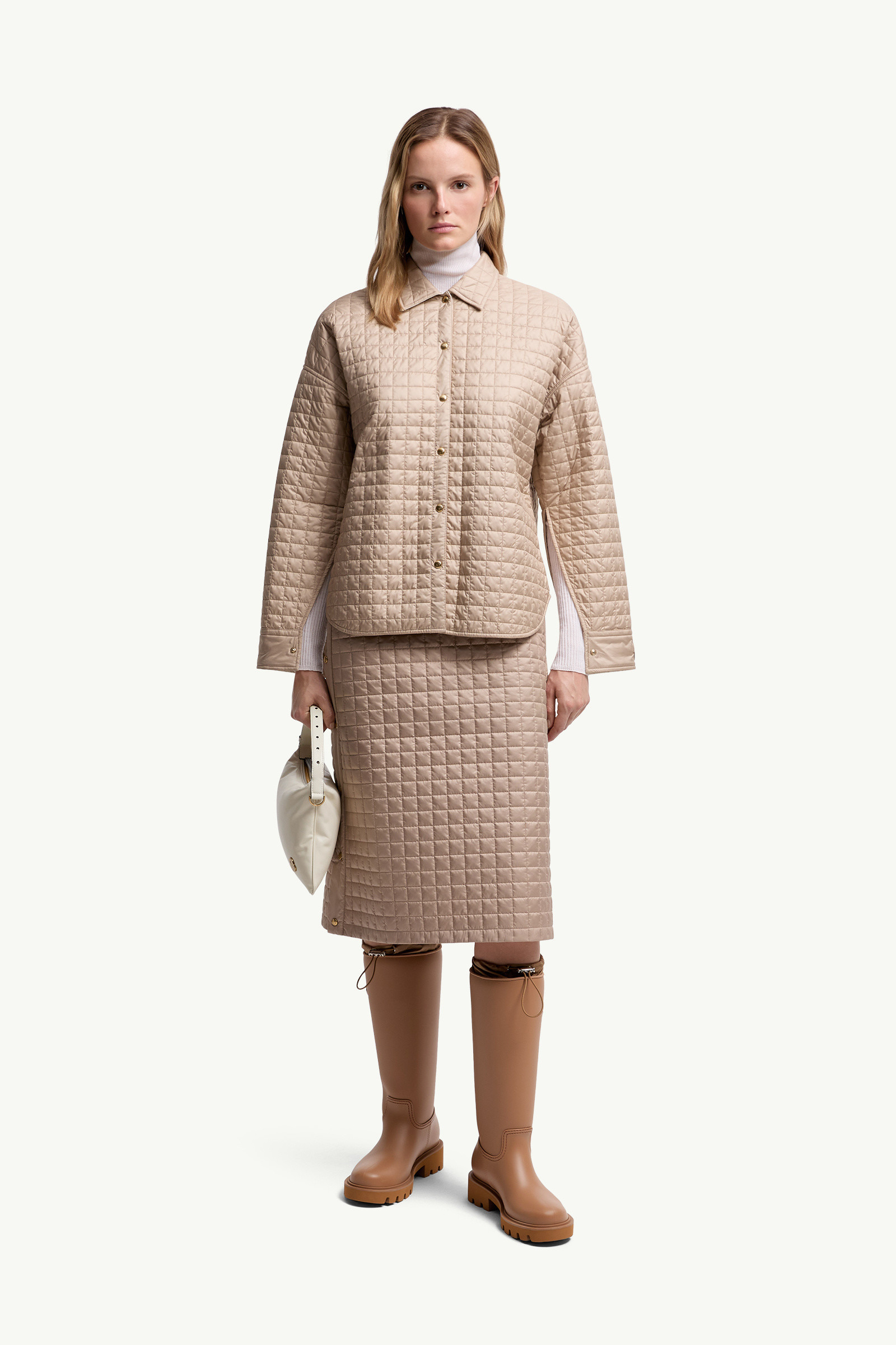 Square-Quilted Reversible Padded Shirt - 2