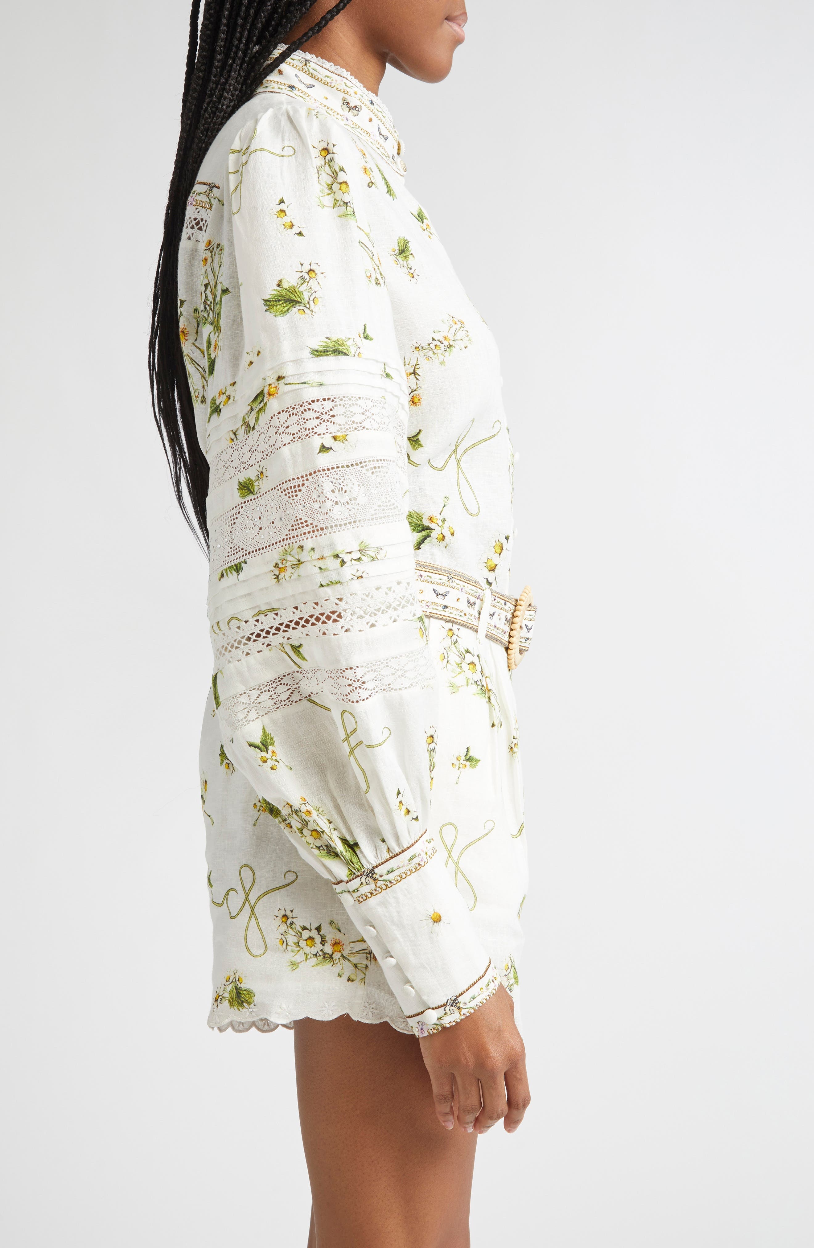 Camilla Botanical Utopia Buttoned Collar Linen Shirt at Nordstrom - 4