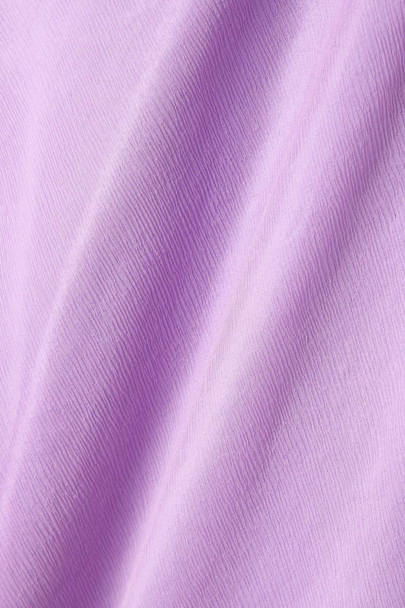 Draped silk-crepon midi dress - 4