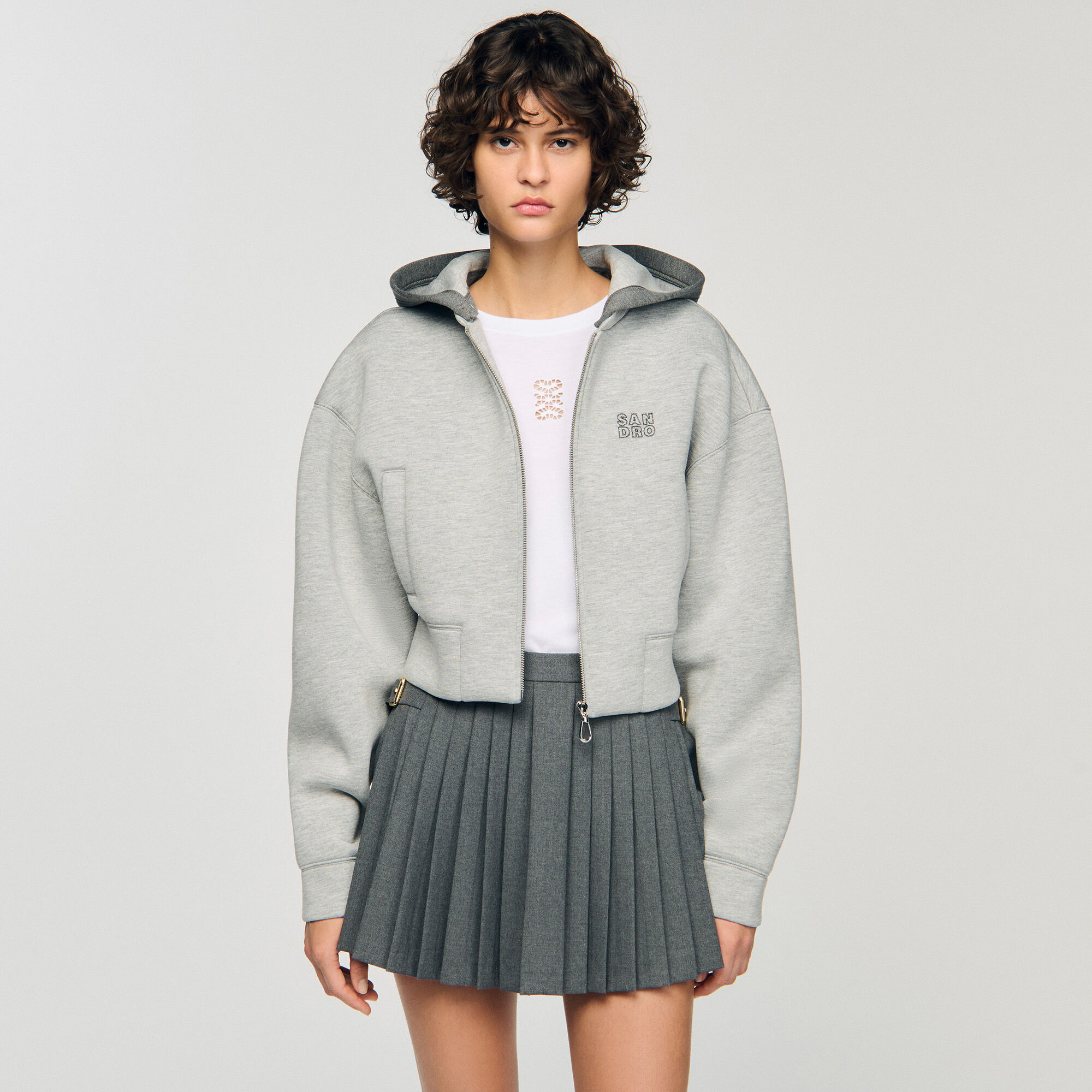 HOODED SWEATSHIRT JACKET - 4