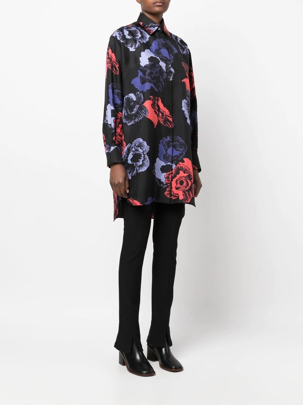 floral-print long-sleeve shirt - 3