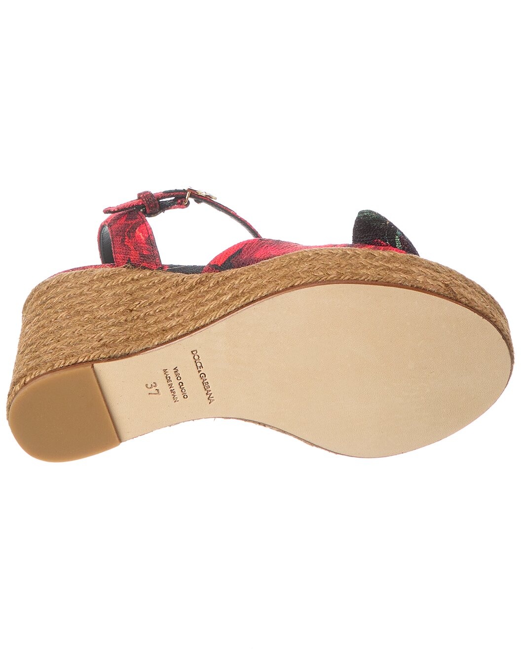 Dolce & Gabbana Lolita Canvas Wedge Sandal - 4
