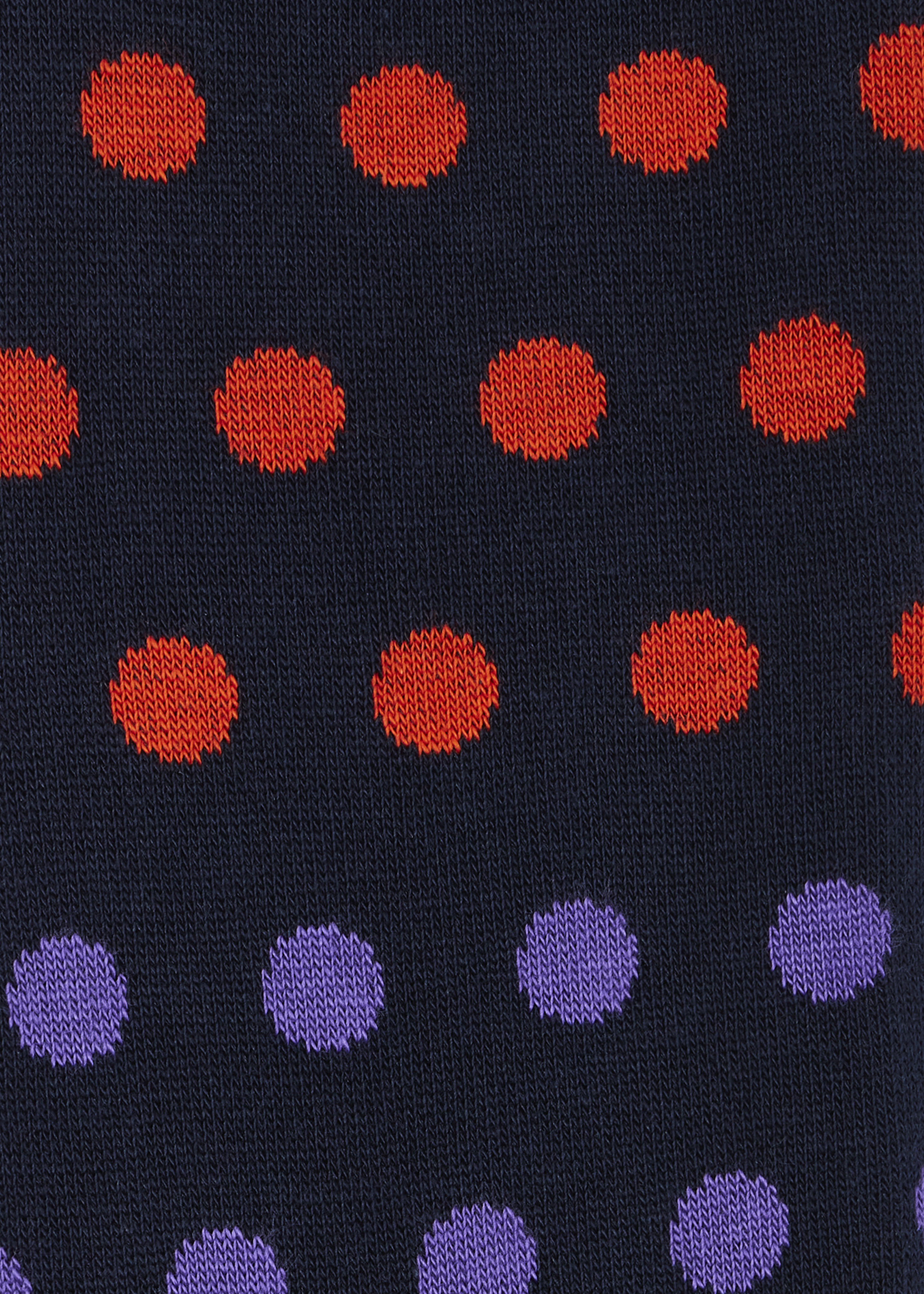 Navy Blue Polka Cotton-Blend Socks - 3