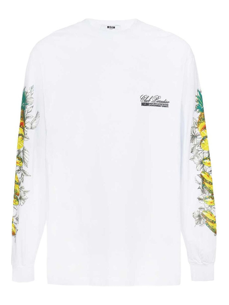 long-sleeve fruit-print T-shirt 1