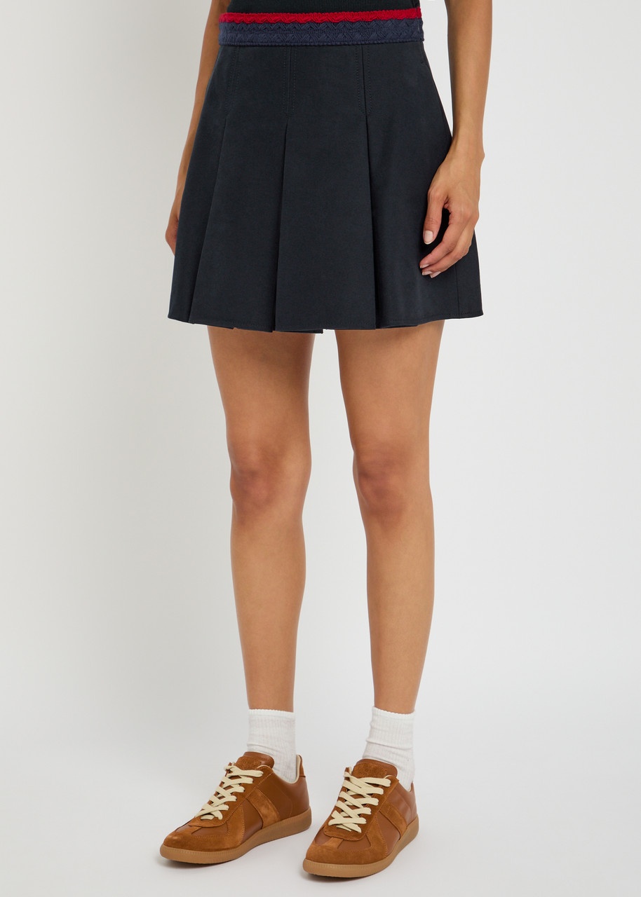 Moncler Pleated Stretch-cotton Mini Skirt - 2