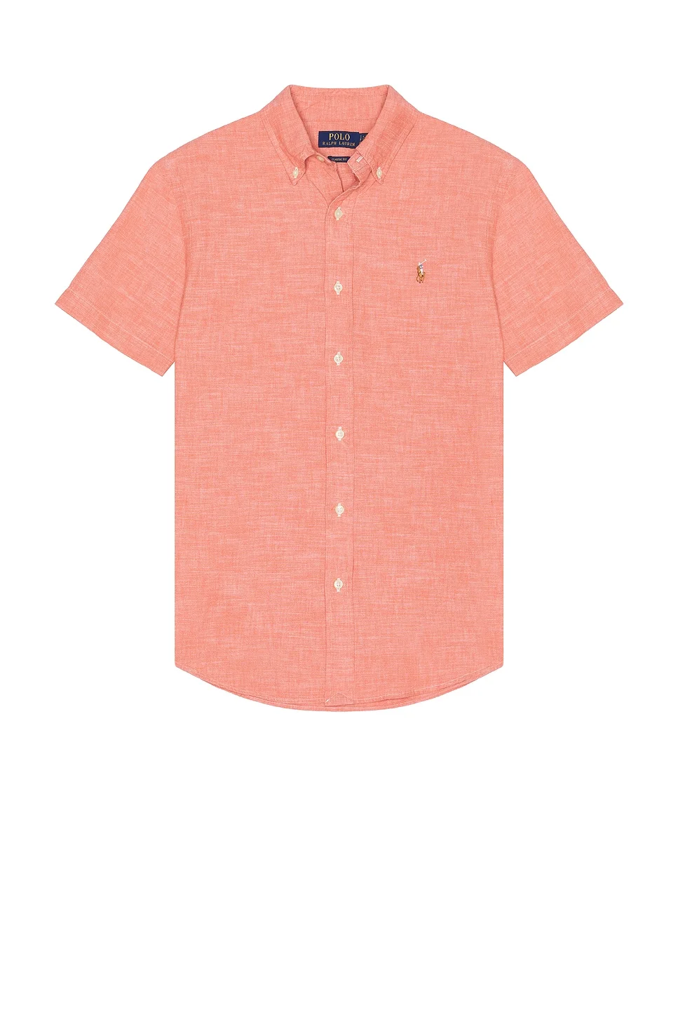 Short Sleeve Chambray Sport Shirt - 1