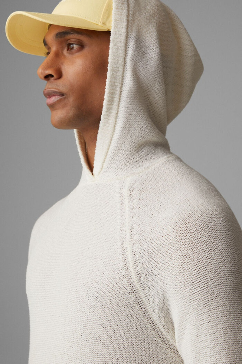 Tom Knitted hoodie in Off-white 6