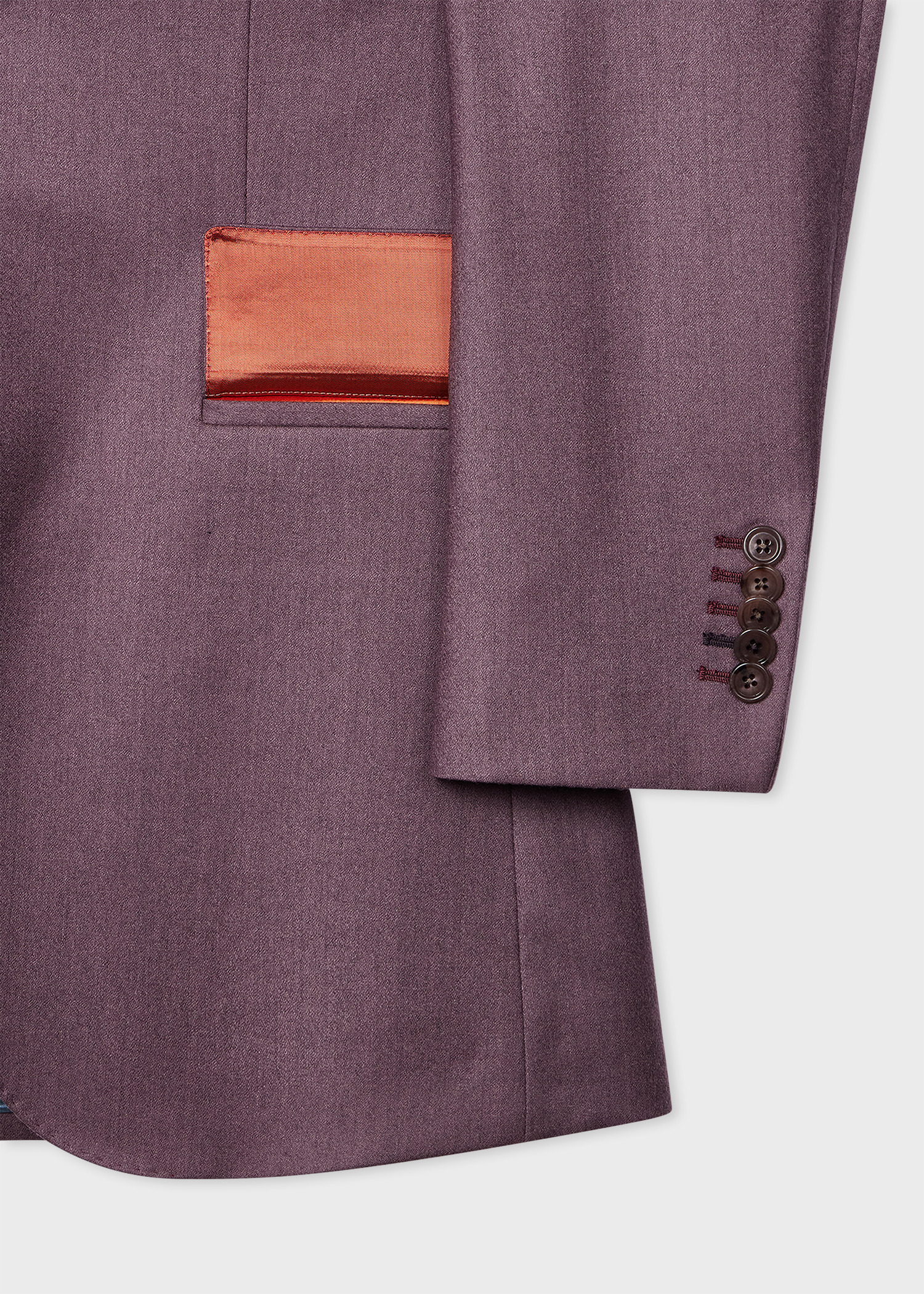 Purple Overdyed Wool-Cashmere Flannel Blazer - 3