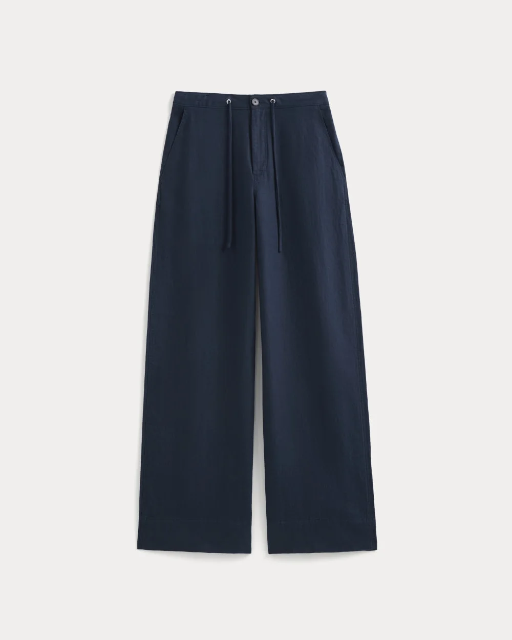 WIDE-LEG DRAWSTRING PANT IN LINEN - 1