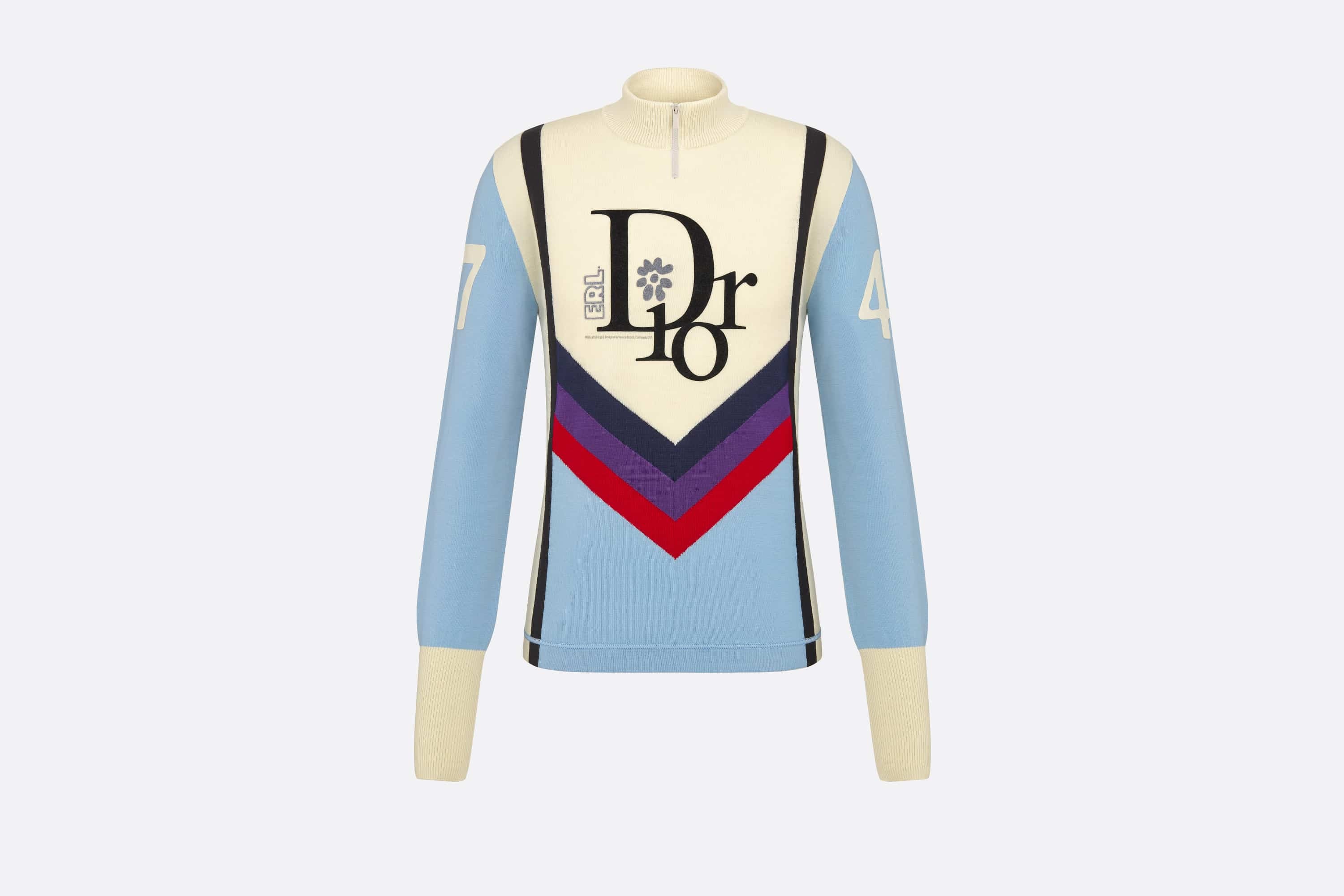 DIOR BY ERL Zipped-Collar Sweater - 1