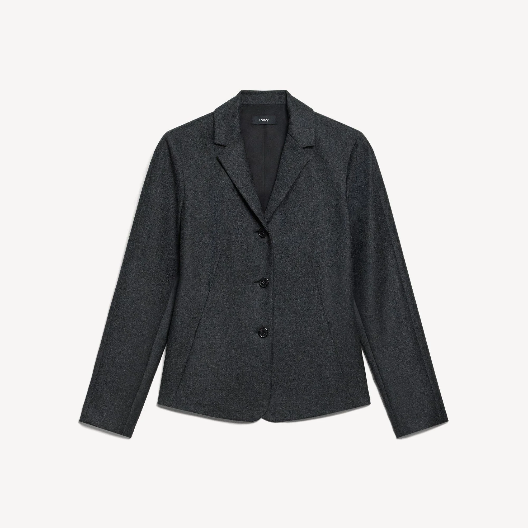 Fitted Three-Button Blazer in Sleek Flannel - 1