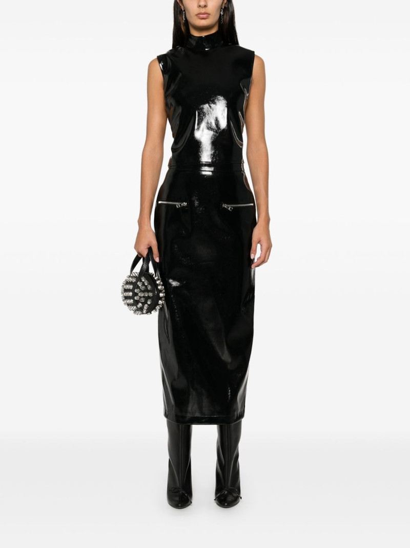 MSGM patent midi skirt outlook