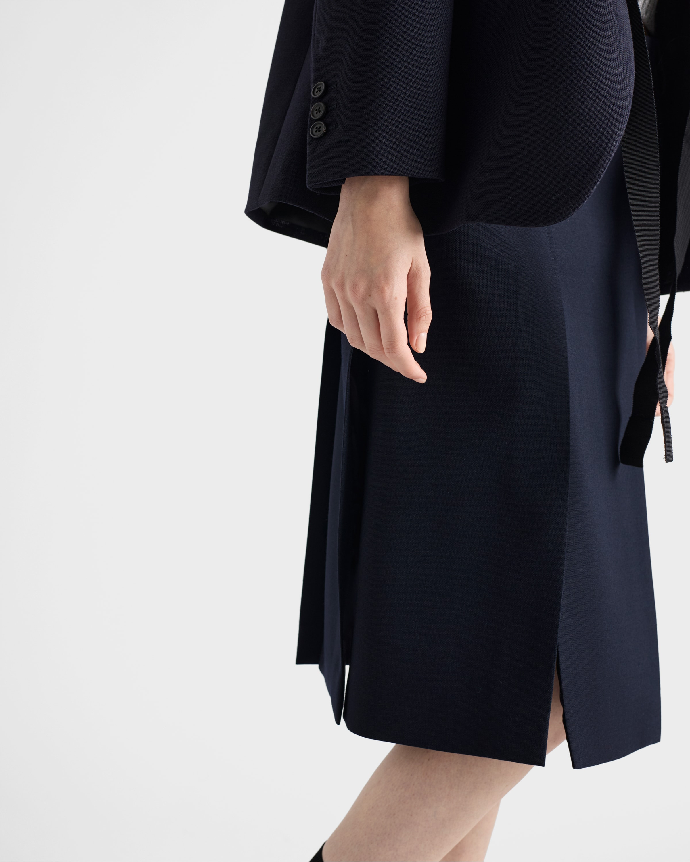 Wool hopsack skirt - 3