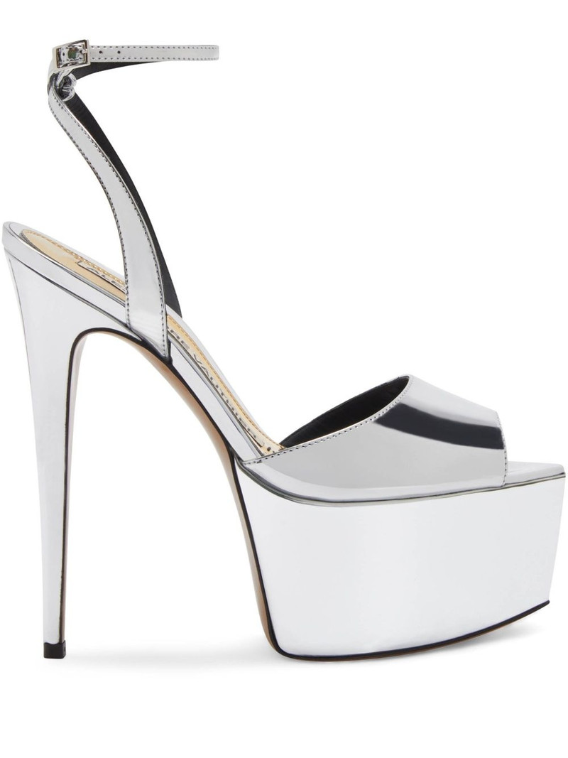 metallic-finish sandals 1