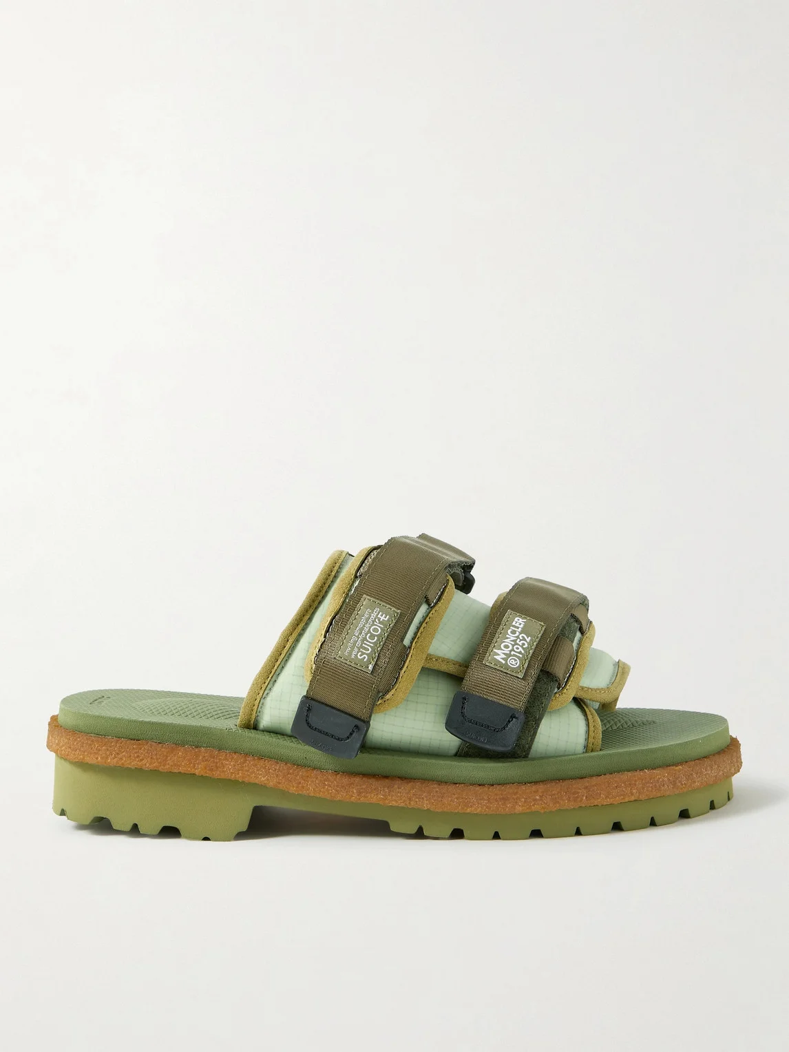 Suicoke 2 Moncler 1952 Moto Mountain Ripstop and Rubber Slides - 1