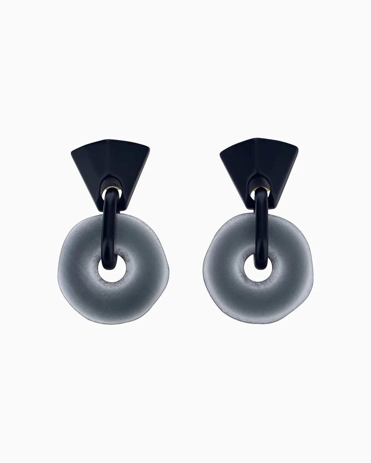 EARRINGS IN METHACRYLATE AND BRASS - 1