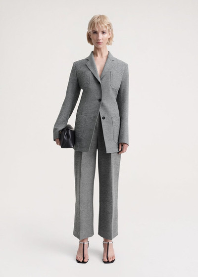 Totême Slim wool-blend blazer grey mélange outlook