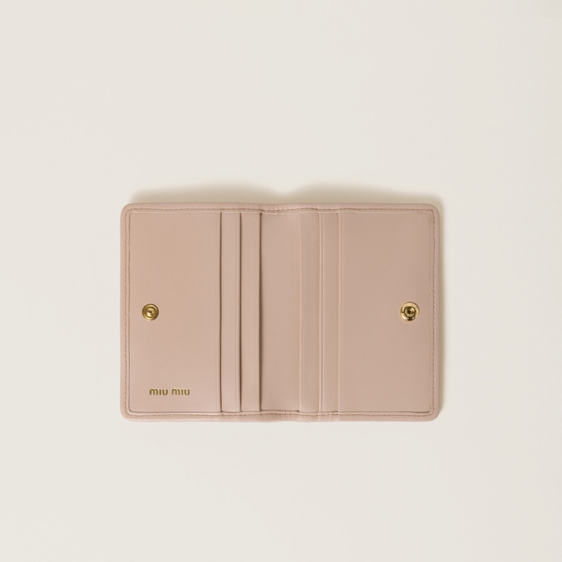Miu Miu Matelassé nappa leather card holder outlook