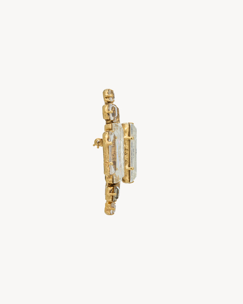 CRYSTAL MEDALLION BROOCH IN METAL 3