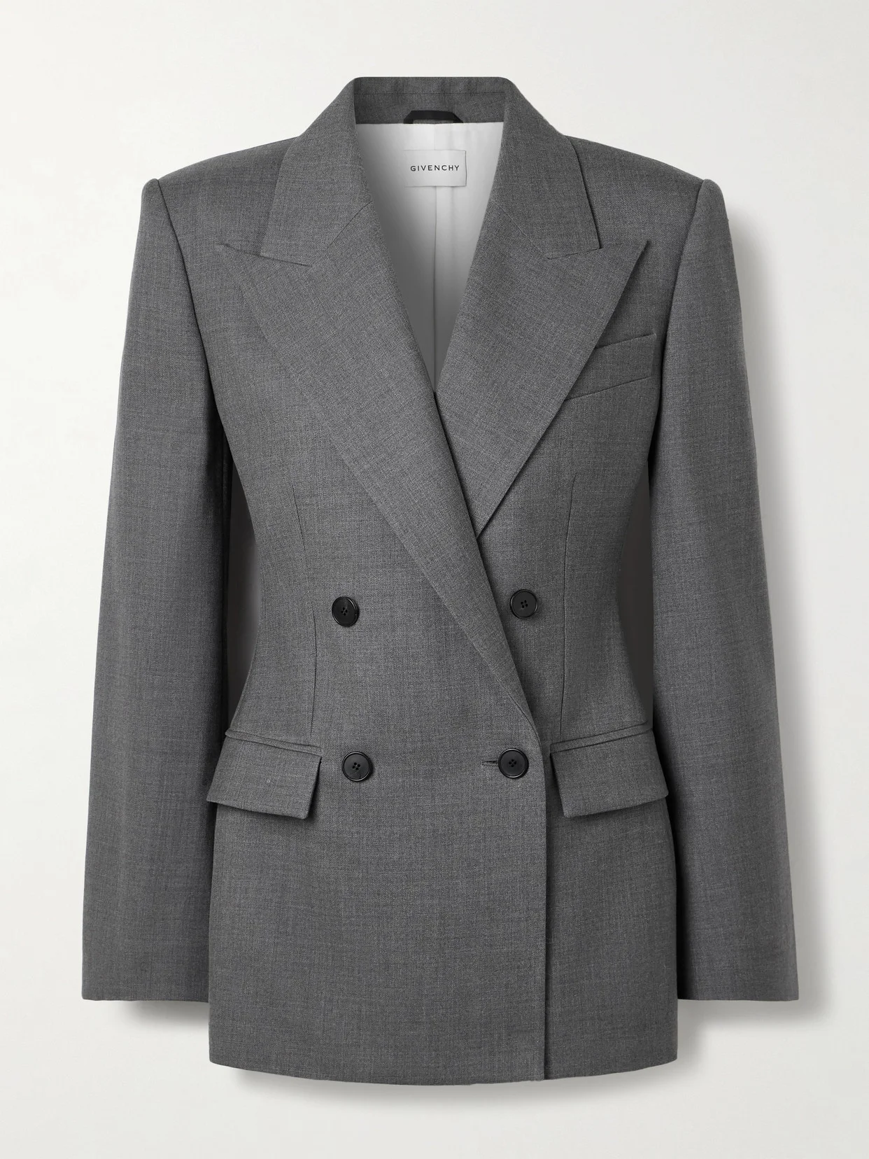 Double-breasted Wool-twill Blazer - 1