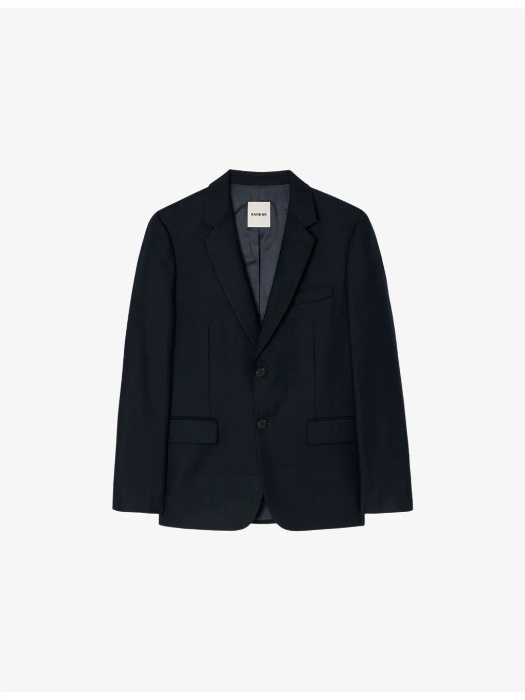 Notched-Lapel Single-Breasted Wool Blazer - 1