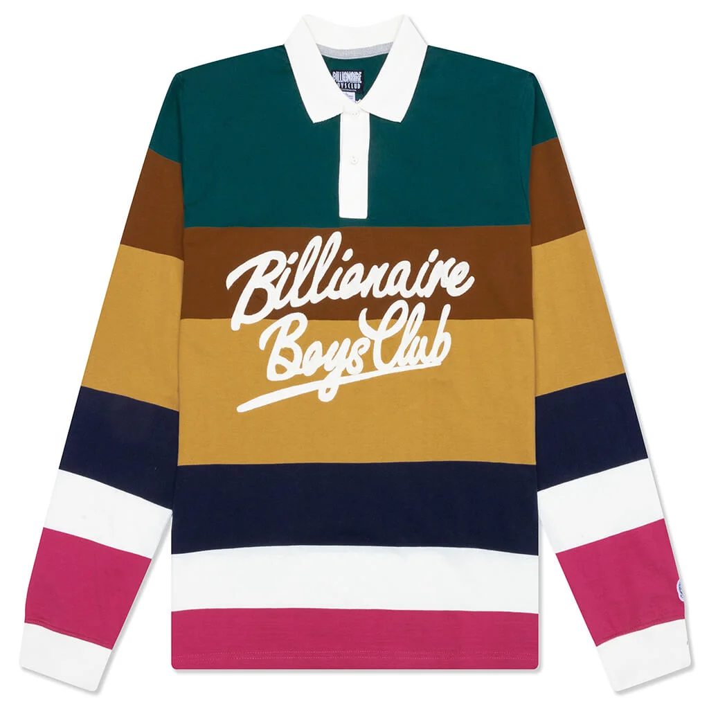 RUGBY JERSEY L/S POLO - RAIN FOREST - 1