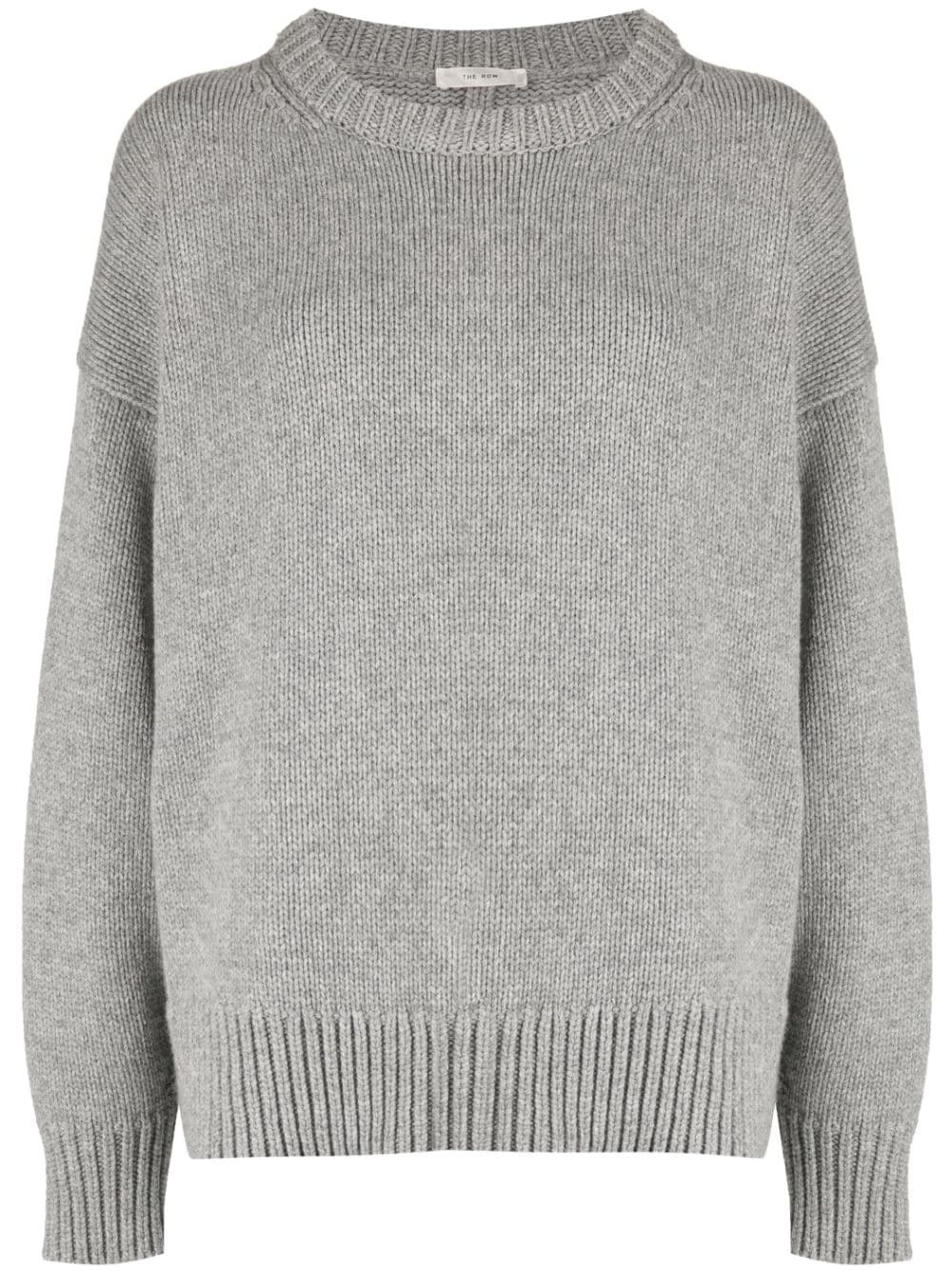 drop-shoulder crewneck jumper - 1