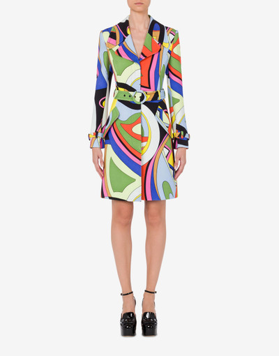 Moschino MULTICOLOUR PRINT CADY COAT outlook