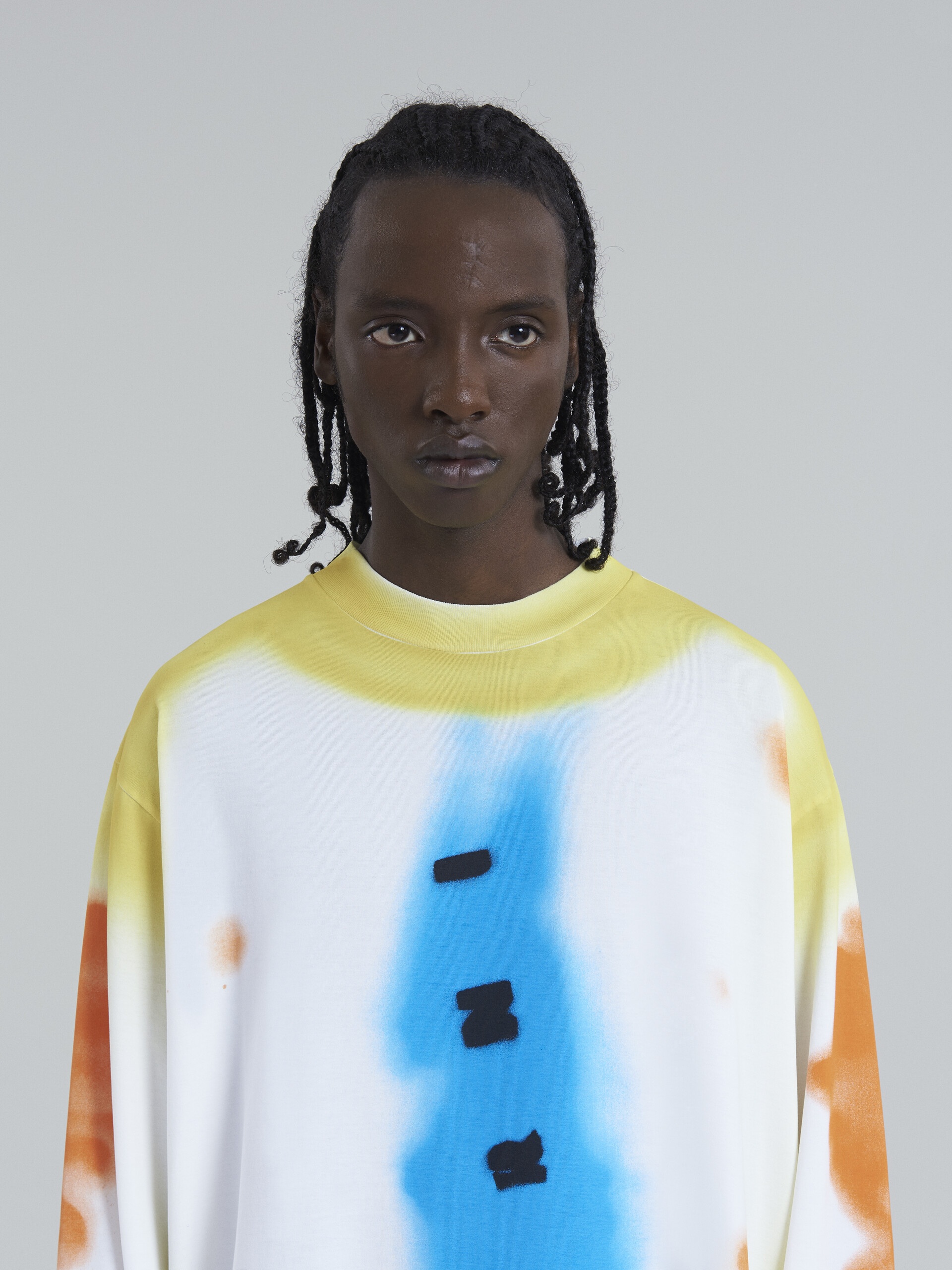 COTTON JERSEY T-SHIRT WITH AIRBRUSHED DETAILS - 4