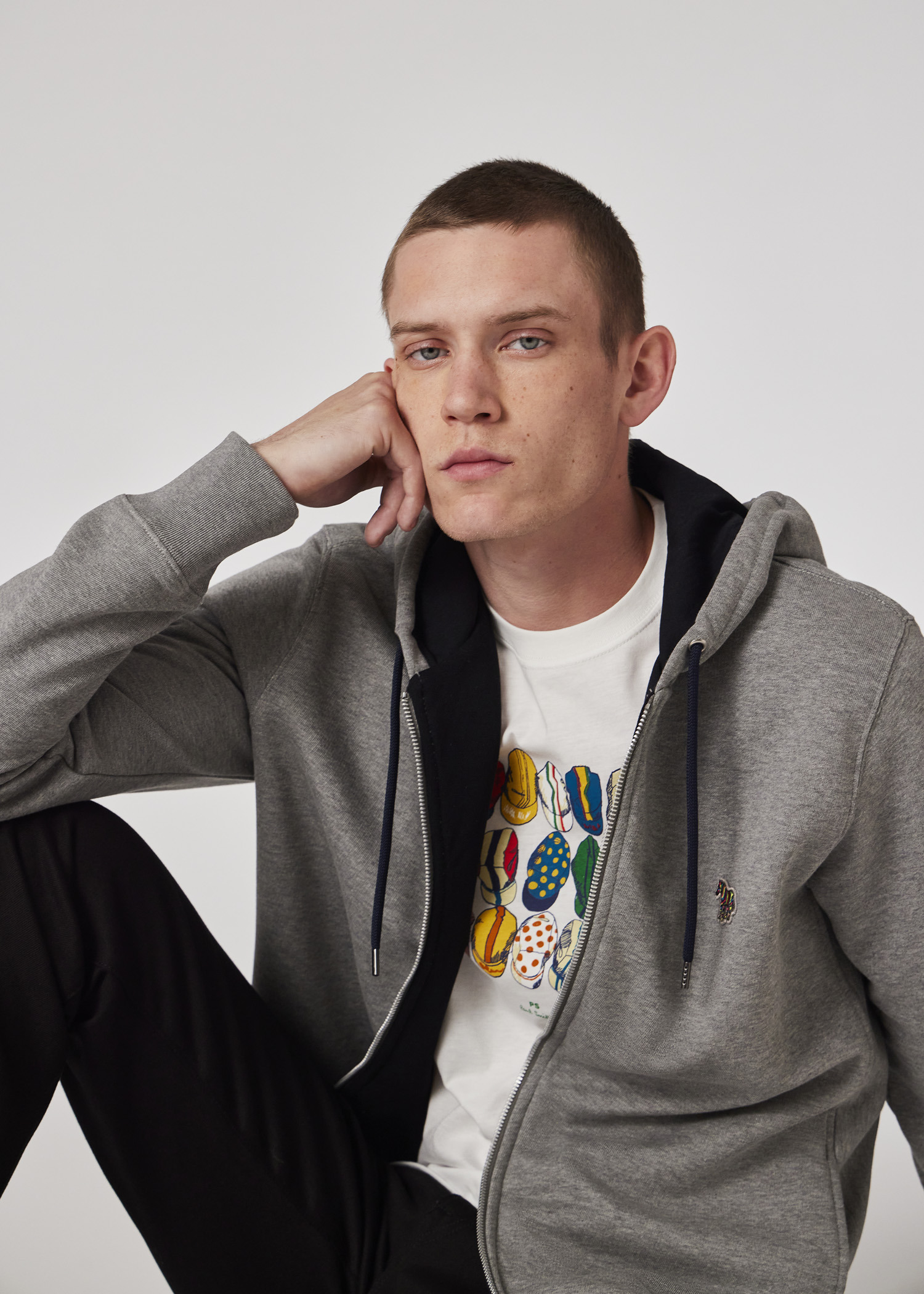 Zip-Front Zebra Logo Hoodie - 6