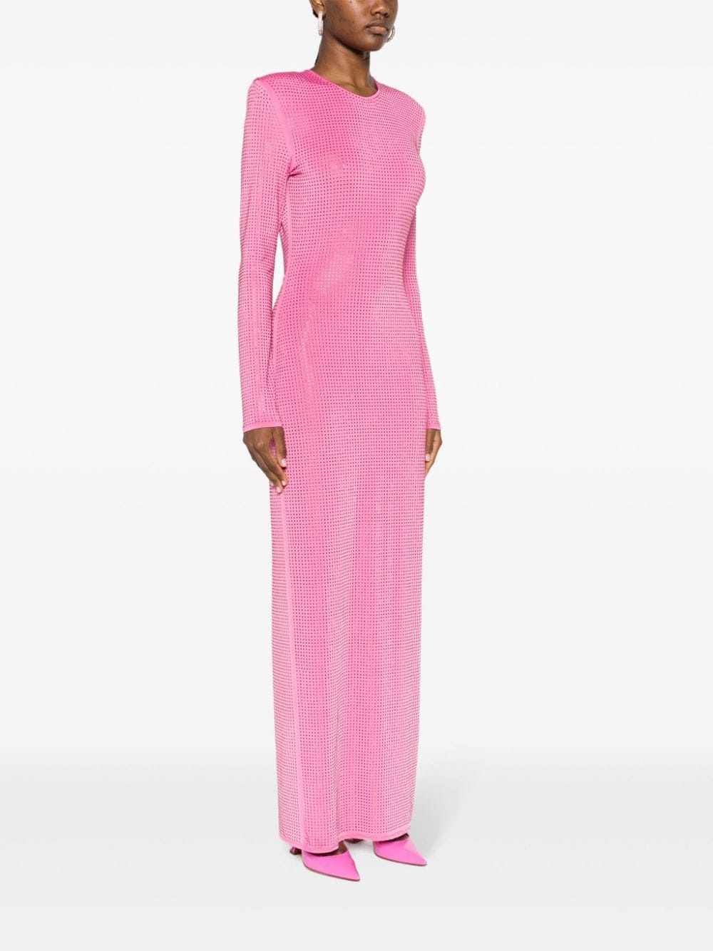 crystal-embellished open-back gown - 3