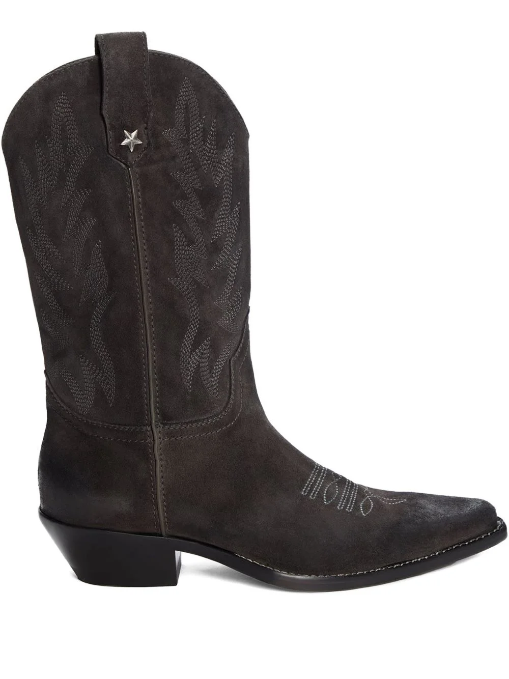 star embroidered boots - 1